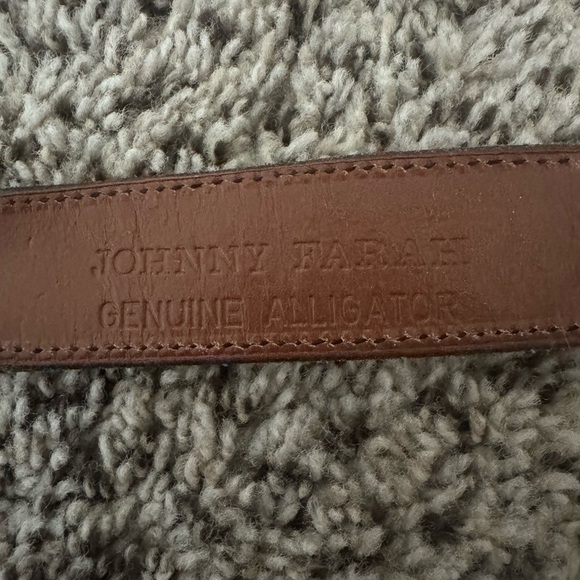 Johnny Farah vintage Brown Leather Belt with Gold Chain - Picture 3 of 6